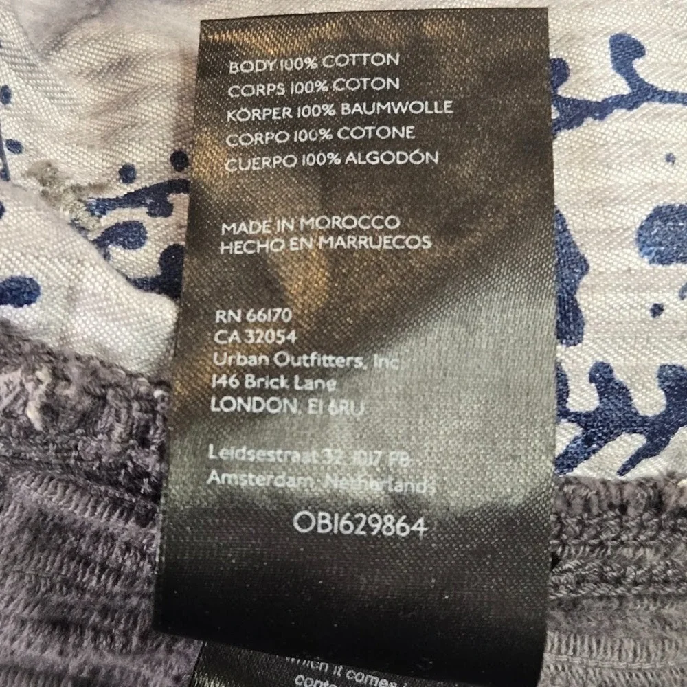 Free People Faye Low Slung Boyfriend Corduroy Carpenter Pants Gray Size 30 Baggy